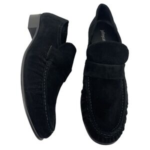 Jeffrey Campbell Size 9.5 Societies Loafers Black Suede Leather Women's Slip On‎